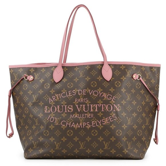 LOUIS VUITTON Neverfull Size GM Monogram / Ikat Flower Rose Velours M40877 - Picture 1 of 12